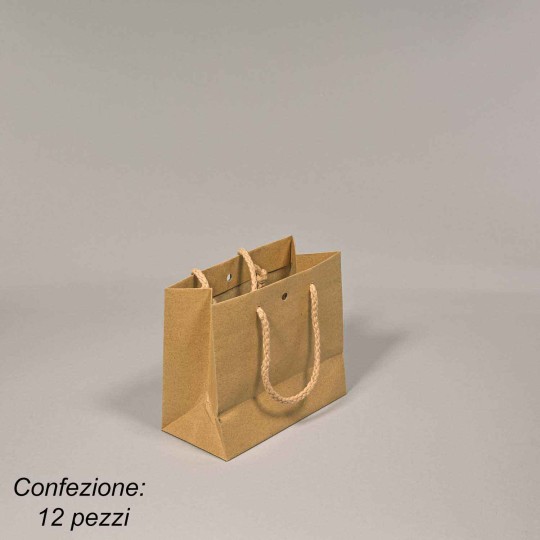 Borsine in carta 12 PZ - 16x14+8 Cm / Kraft