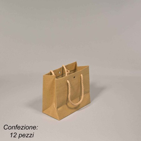 Borsine in carta 12 PZ - 16x14+8 Cm / Kraft