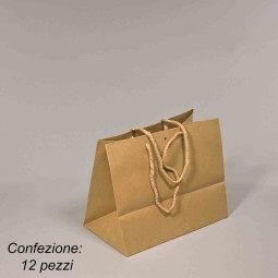 Borsine "Shoppers" in carta 12 PZ - 24x19,5+14 Cm / Kraft