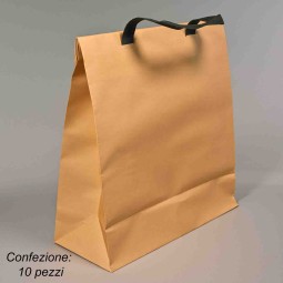 Borsine "Shoppers" in carta 12 PZ - 34x36+14 Cm / Kraft