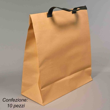 Borsine "Shoppers" in carta 12 PZ - 34x36+14 Cm / Kraft