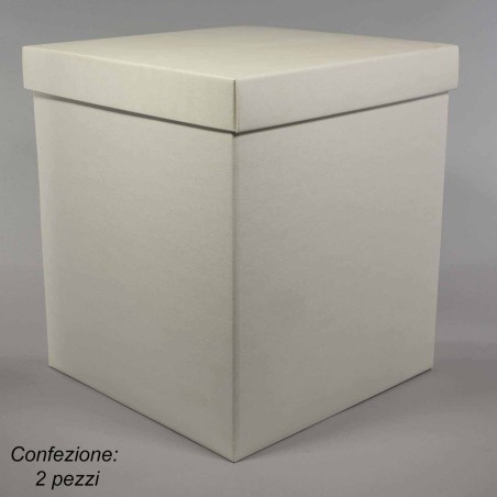 Scatole in cartoncino 2 PZ - 34,5x34,5x40 Cm / Bianco