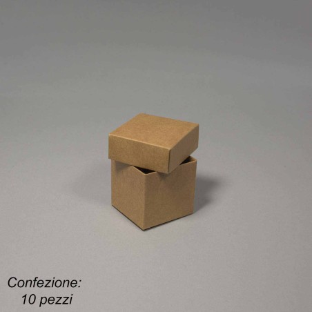 Scatole in cartoncino 10 PZ -5x5x5 Cm / Avana