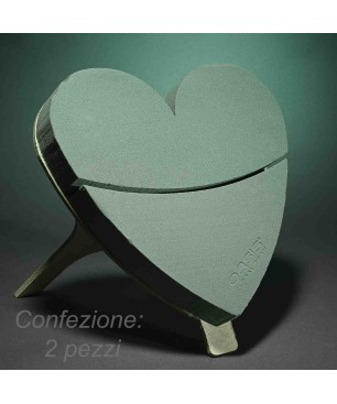 Cuori in spugna con supporto in legno 2 Pezzi