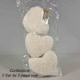 Cuori in tessuto da appendere 6 PZ - 9x8,5 Cm / Bianco
