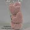 Cuori i n tessuto da appendere 6 PZ - 9x8,5 Cm / Rosa
