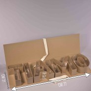Scatola in carta "TI AMO" - 77x21x8 Cm / Avana