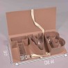 Scatola in carta "TVB" - 48x21x8 Cm / Cipria