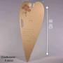Sagome "Cuore" in cartone con dedica 6 PZ - 30x80 Cm / Avana