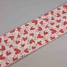 Spezzoni per rosa stampati con cuori 100 PZ - 16x100 Cm / Bianco