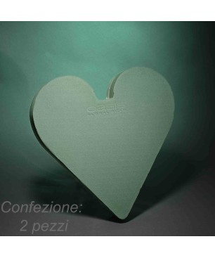 Cuore in spugna 38 Cm - 2 pezzi