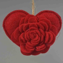 Cuore in stoffa - 12 Cm / Rosso