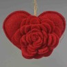 Cuore in stoffa - 12 Cm / Rosso