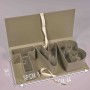 Scatola in carta "TVB" - 44x21x8 Cm / Salvia