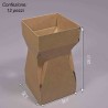 Portabouquet in cartoncino 12 PZ - 11x11x19 Cm / Avana