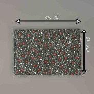 Buste perlate 50 PZ - 40 My 16x25 Cm / Nero con cuori