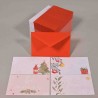 Biglietti e buste natalizie 7x11 Cm - Alberi di Natale / Buste rosse