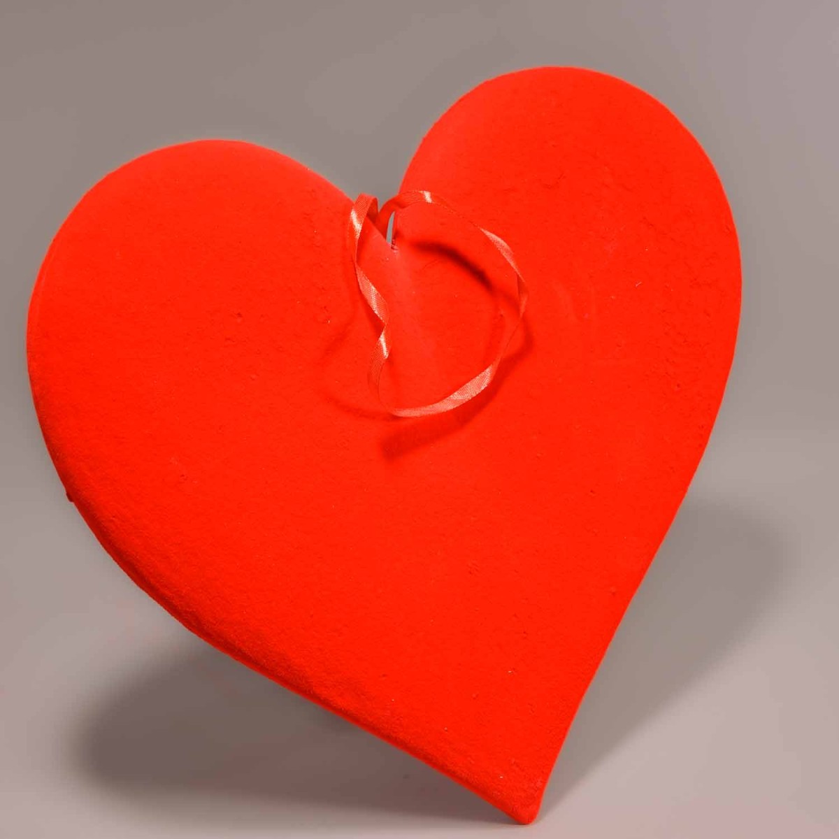 Cuore in velluto da appendere - 37 Cm / Rosso