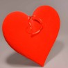 Cuore in velluto da appendere - 37 Cm / Rosso