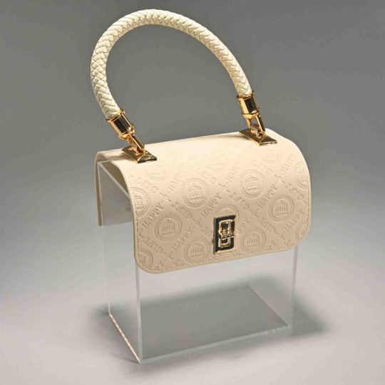 Scatola regalo "Borsetta" - 15,8x18x10 / Crema