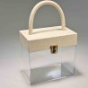 Scatola regalo "Borsetta" - 17x10,3x16 / Crema