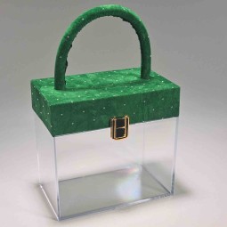 Scatola regalo "Borsetta" - 17x10,3x16 / Verde