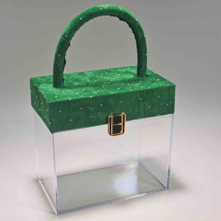 Scatola regalo "Borsetta" - 17x10,3x16 / Verde