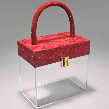 Scatola regalo "Borsetta" - 17x10,3x16 / Rosso