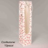 Borsine in carta 10 PZ - 10x10x46 Cm / Bianco con cuori