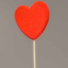 Pick cuore in velluto - 12 Cm / Rosso