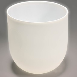 Vaso in vetro con cuori - 13x14 Cm / Bianco