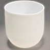 Vaso in vetro con cuori - 13x14 Cm / Bianco