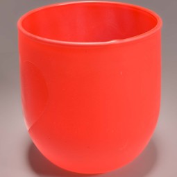 Vaso in vetro con cuori - 13x14 Cm / Rosso