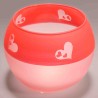 Vaso in vetro "Boccia" con cuori - 16x13,5 Cm / Rosso