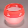 Vaso in vetro "Boccia" con cuori - 10x10 Cm / Rosso