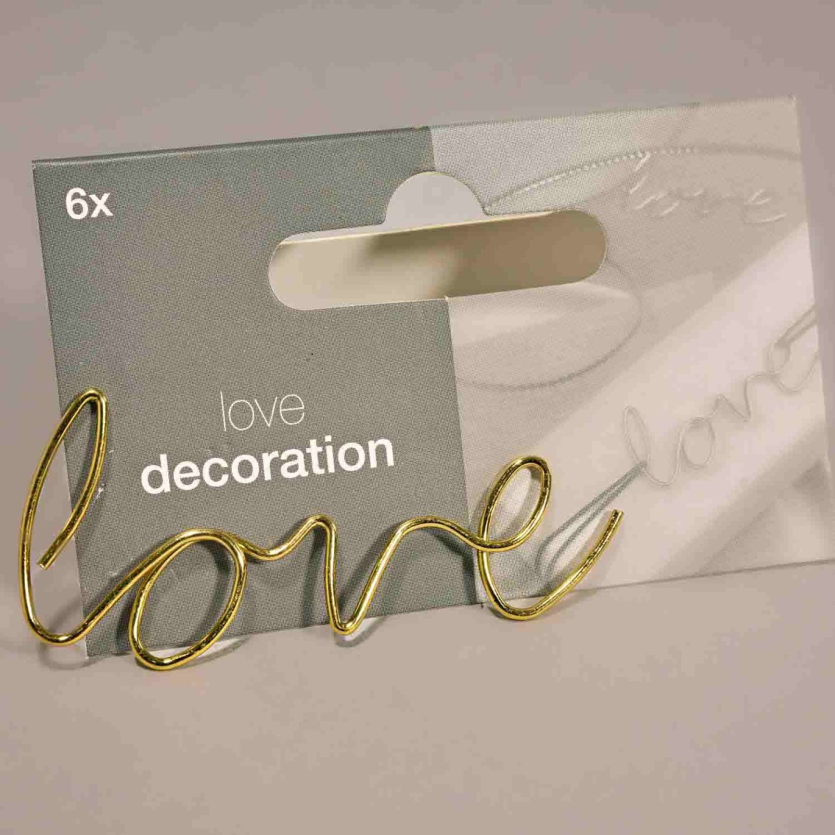 Scritta "Love" 6 PZ - 3-6 Cm / Oro