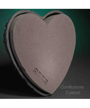 Cuore Biolit nero - 33x34 Cm / Confezione 2 Pezzi