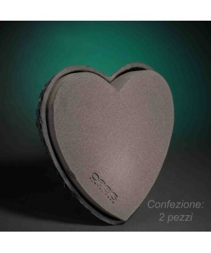 Cuore Biolit nero - 25,5x28 Cm / Confezione 2 Pezzi