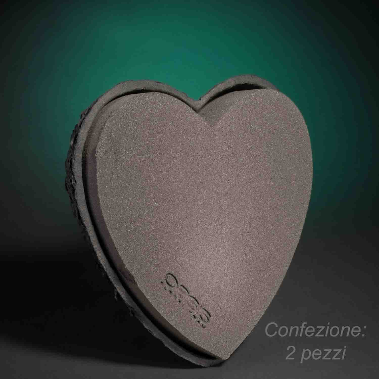 Cuore Biolit nero - 25,5x28 Cm / Confezione 2 Pezzi