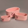 Vasetti ovali  in ceramica Set 3 PZ - Rosa