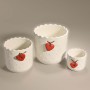 Vasetti in ceramica Set 3 PZ - Bianco