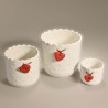 Vasetti in ceramica Set 3 PZ - Bianco