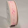 Nastro in "Lino Cuori e coniglio" - 25 Mm x 18 M / Rosa