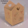 Casette "Alla Mamma" 6 PZ - 15x15x21 Cm / Avana