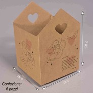 Casette "Alla Mamma" 6 PZ - 13x13x20 Cm / Avana