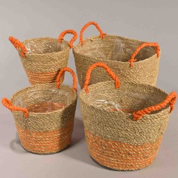 Cesti decorativi "Erba" - Set 4 Pezzi / Assortito