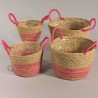 Cesti decorativi "Erba" - Set 4 Pezzi / Assortito
