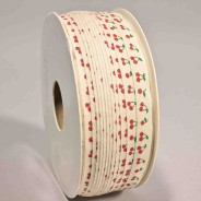 Nastro "Cotone Cherry" - 8 Mm x 25 M / Bianco