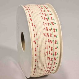 Nastro "Cotone Cherry" - 8 Mm x 25 M / Bianco