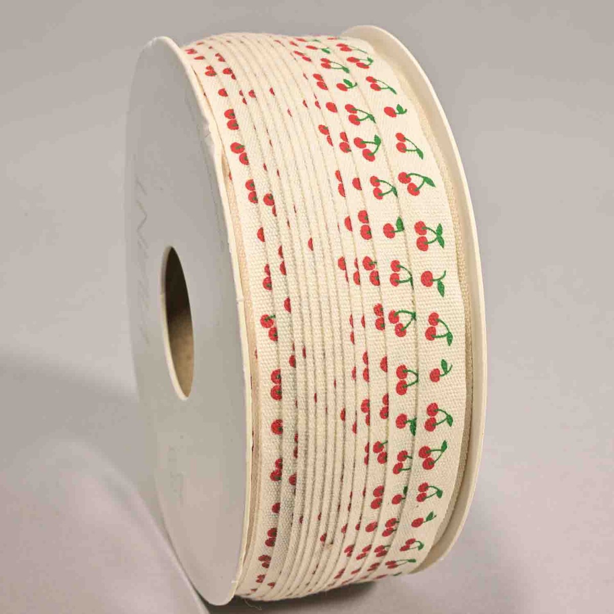 Nastro "Cotone Cherry" - 8 Mm x 25 M / Bianco